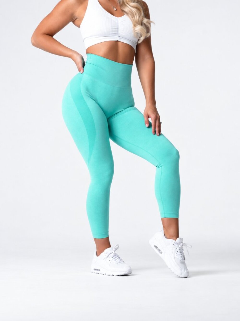 NVGTN | Teal Green Seamless Contour Leggings – Women’s Small